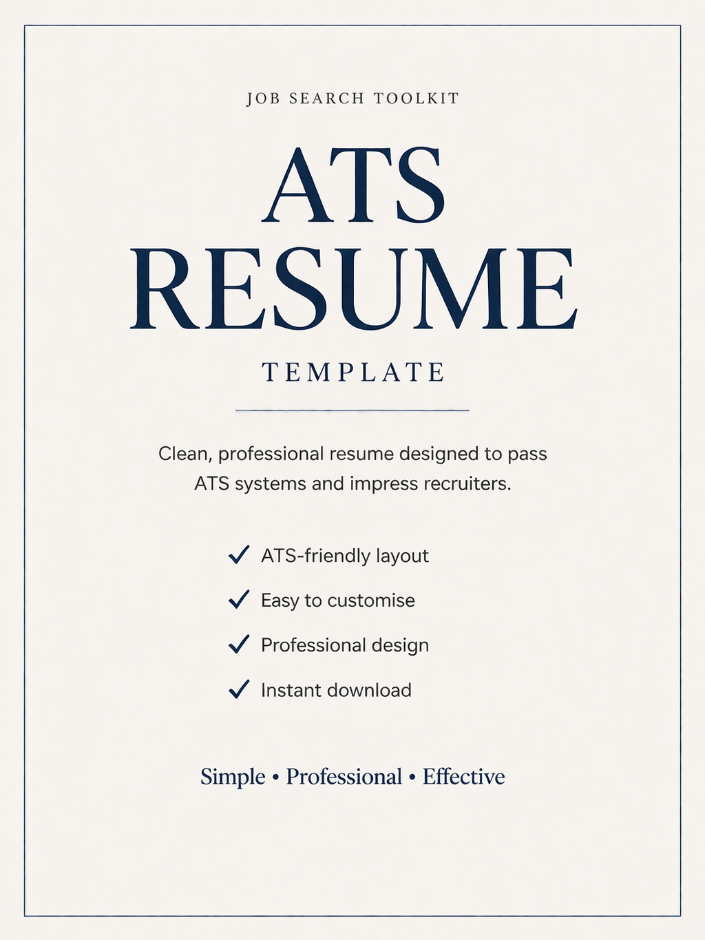 ATS Resume Template — Beat the Bots & Land More Interviews