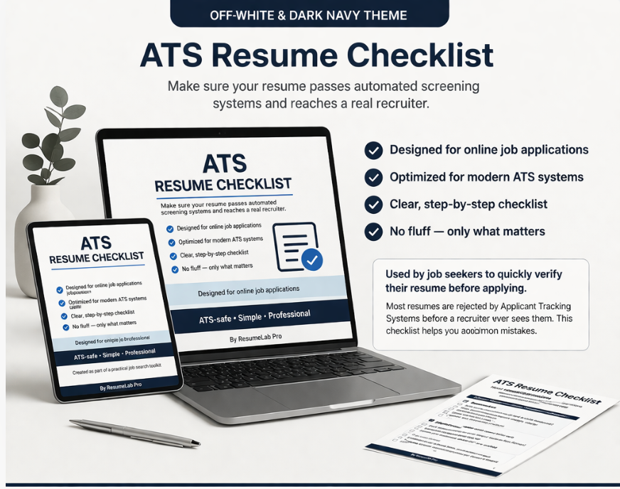 ATS Resume Checklist – Pass Automated Screening