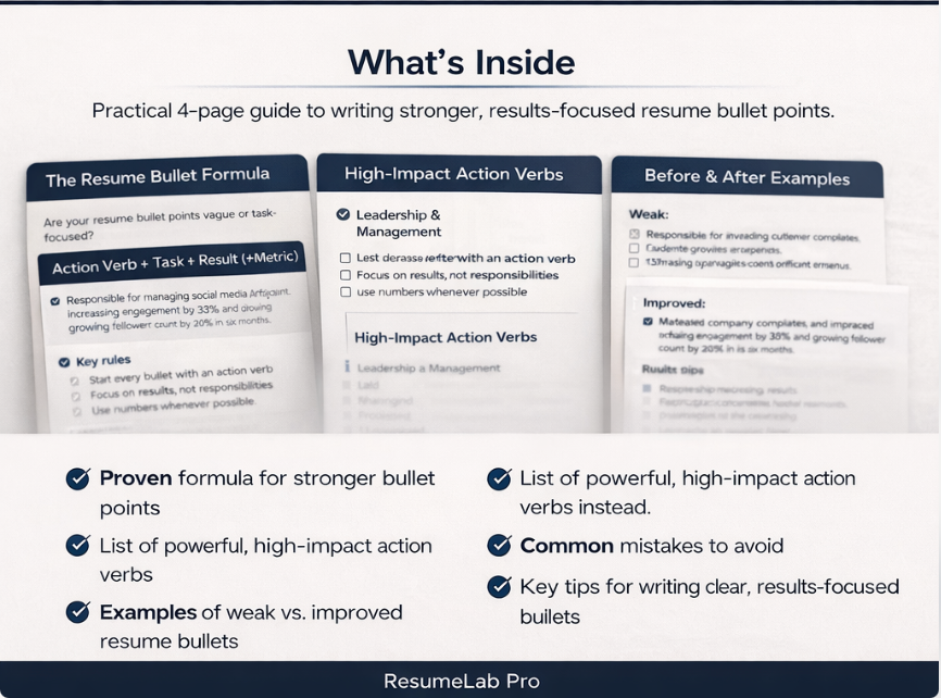 Resume Bullet Point Formula