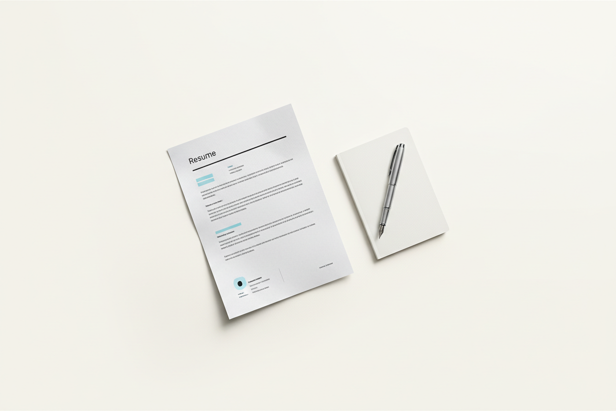 Resume Flat Lay Banner